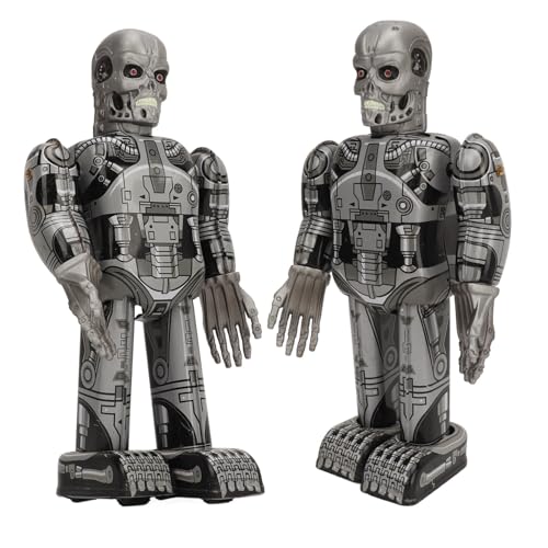 Alomejor Vintage Skull Robot Walking Wind Up Toys Tinplate with Details Suitable for Bar Clothing Stores Coffee Shops and Homes