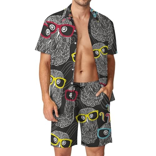 Ensemble de Plage Chouette de Dessin Animé pour l'Été en Taille S