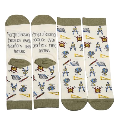MBMSO 2 Pair Paraprofessional Gift Socks Paraprofessional Teacher Appreciation Gift Paraeducator Gift Teaching Assistant Gift3