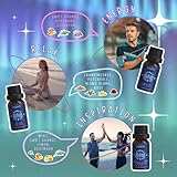 SALUBRITO Ätherisches Öle Set, Natürliche Aromatherapie Duftöle Set für Diffuser, Glücklich, Energie, Entspannung, Atmen, süßer Traum, Ätherische Ölmischungen Geschenkset für Frauen und Männer