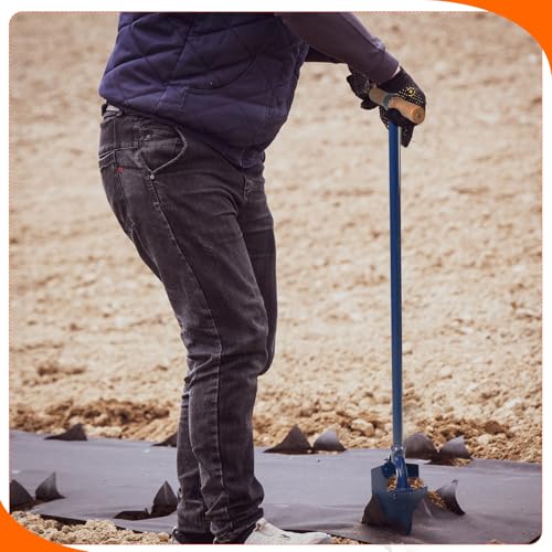 Leriton Hand Auger Post Hole Digger 6"x 46" with Non-Slip Hardwood T Handle Adjustable Industrial Auger Large Garden Auger Drill for Fence Post Installation Planting Trees Digging - Thumbnail 6