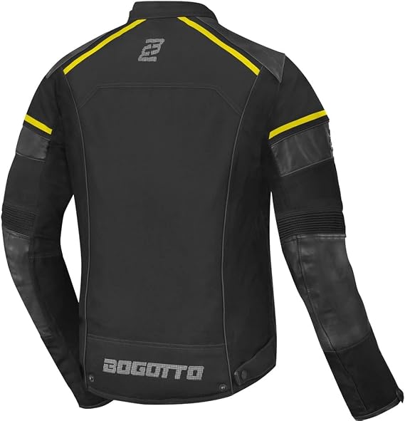 Bogotto Blizzard-X Waterproof Motorcycle Textile Jacket Black/Yellow XL