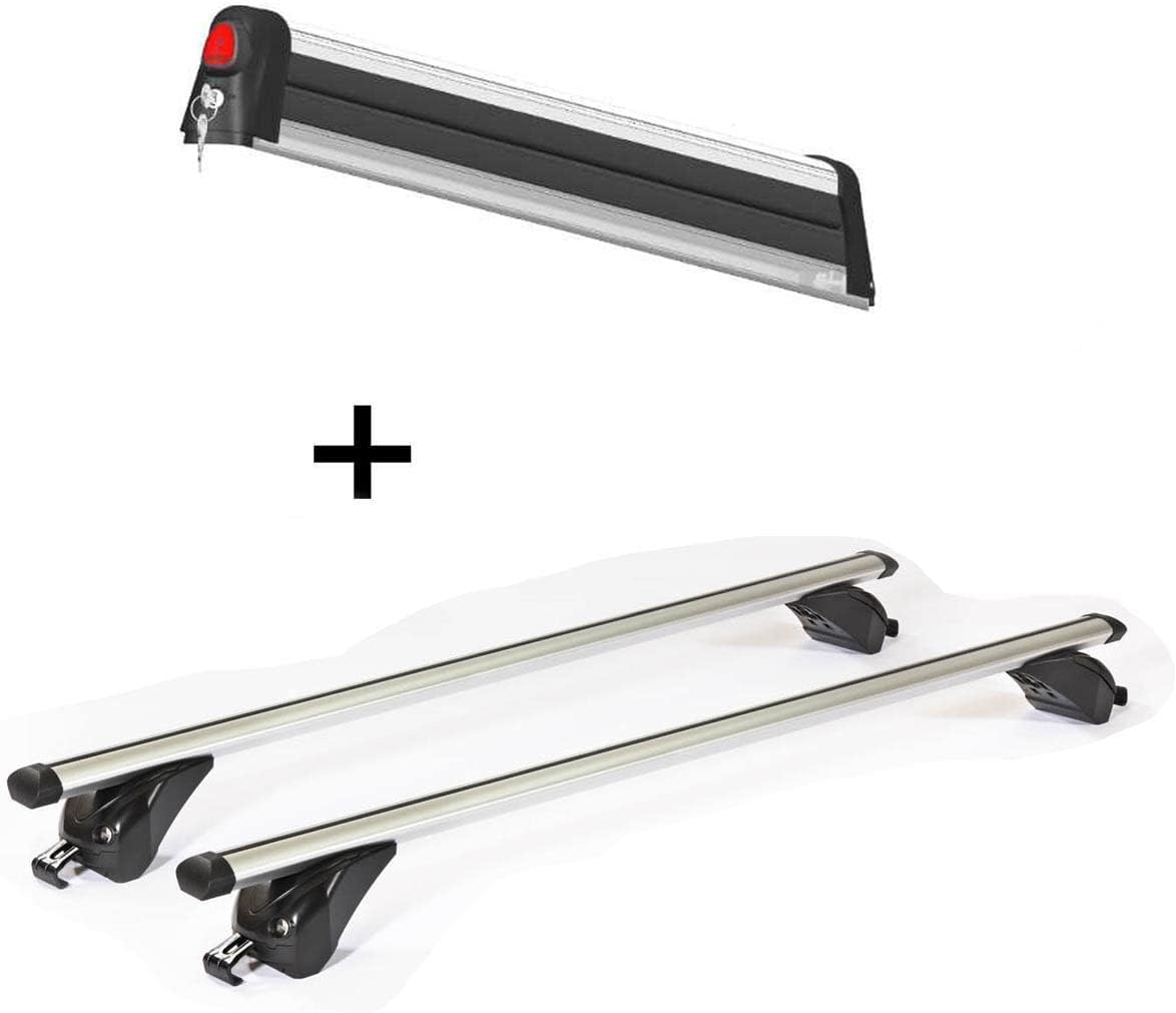 VDP Everest 5 Ski Carrier + Roof Rack / Roof Rack VDPKING1 Compatible with Opel Insigna Sport Tourer (5 Door) from 17