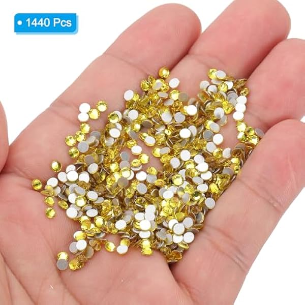 PATIKIL SS10/1440 szt. szkło diamenty stras, szkło kryształowe, płaskie plecy, kamienie stras, okrągłe kryształki, kamienie szlachetne, diamenty, dekoracja do zdobienia paznokci, rzemiosła, odzieży,