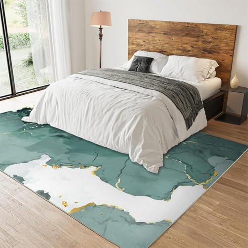 Tapis salon lavable rectangulaire à texture géométrique abstraite