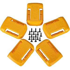 Mogzank 5 Pack Battery Holder for Dewalt 20V / 60V Battery Mounts/Hanger/Dock Holder Fit for DCB200 DCB203 DCB205…