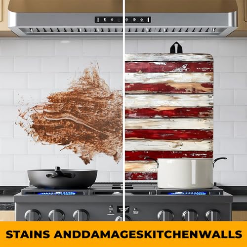 Image of Stove Top Cover for Home Decoration Kitchen Pad Washable Cooktop Covers Countertop Stove Protector Mat for Home Kitchen Cooktops (Flag, 30 inchx21 inch)