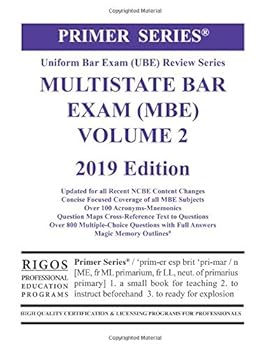 Paperback Rigos Primer Series Uniform Bar Exam (UBE) Multistate Bar Exam (MBE) Book