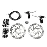 Star-Art Front and Back Disk Brake Kit - Aluminum Alloy Calipers, 2 Pcs Stainless Steel 160 mm Rotors & Cable & Brake Lever & 12 Bolts, Freewheel...