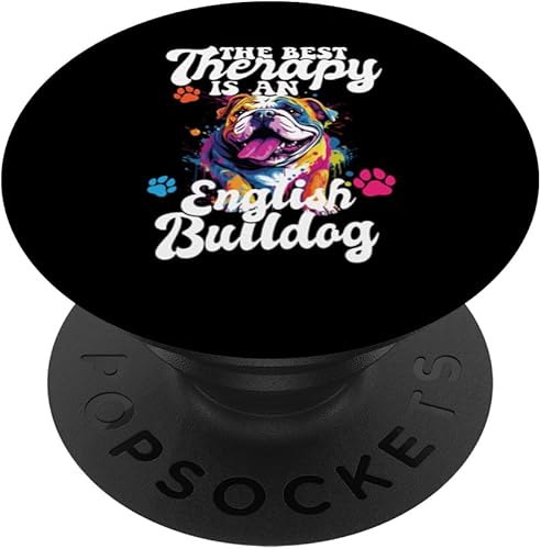 Bulldog inglés Pop Art I Dog Lover I Splash Art Bulldog PopSockets estándar PopGrip