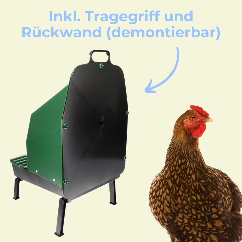 Legenester für Hühner mit Füßen Legenest Kunststoff Abrollnest mit Eierbox Hühner Zubehör Hühnerstall Hühnernest Legebox Geflügel Nistkasten Kunststoffnest Freistehend
