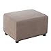 Turquoize Ottoman Slipcover Jacquard Polyester Stretch Fabric Rectangle Folding Storage Stool Ottoman Cover Furniture Protector for Living Room (Ottoman, Taupe)