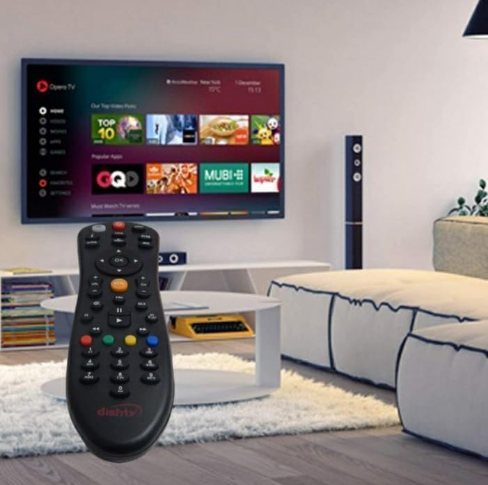 Image of BLACKSHEEP Dish TV Remote Control Compatible with All Dish TV SD /HD DTH with, Recording Set Top Box -Old Remote Must be Exactly Same,- (Black)