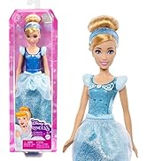 Disney Princess Cinderella - Bewegliche Puppe mit glitzerndem Outfit, abnehmbaren Schuhen und Dia...