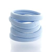 Vista 19 de My Lello Bandas elásticas grandes y gruesas para cola de caballo sin costuras, color verde esmeralda, 100