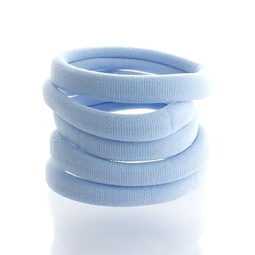 Miniatura 19 de My Lello Bandas elásticas grandes y gruesas para cola de caballo sin costuras, color verde esmeralda, 100