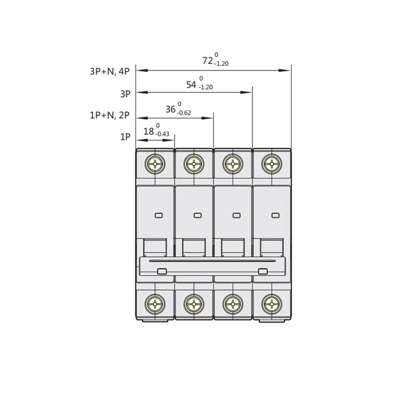 Wyłącznik automatyczny NXB-63/3P 230/400V 1A-125A Montaż na szynie Miniaturowy przełącznik pneumatyczny (50A)