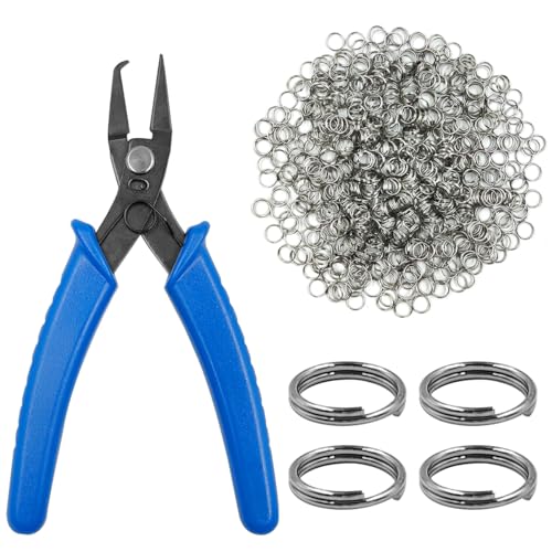 Jewelry Pliers and Split Jump Rings Kit lyfLux 500 PCS 6 mm Metal Split Jump Rings Double Loops with Jump Ring Opening Pliers for Jewelry Beading Repair Making Supplies