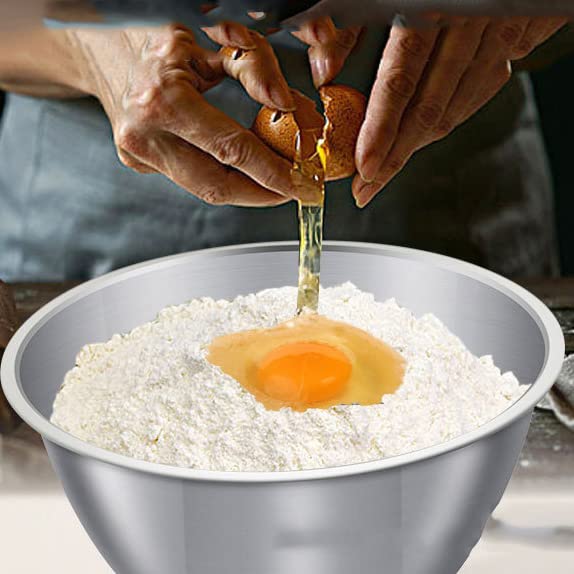 Cyfrowa waga kuchenna z miską, 5 kg/1 g, waga do pieczenia ze stali nierdzewnej do gotowania i pieczenia z czujnikiem temperatury, duży wyświetlacz, waga do ważenia mokrej (