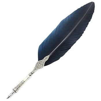 ダライッティ　羽根ペン　イタリア製 DALLAITIダライッティ ラグジュアリー羽根ペン グリーン インク