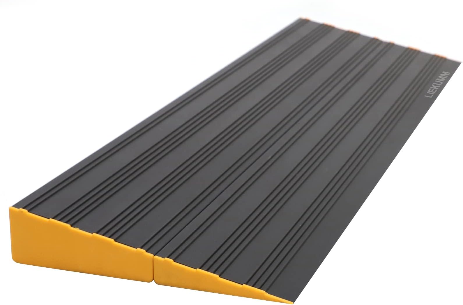 LIEKUMM2" x 35.4" Threshold Ramp, 1700LBS Capacity, Suitable for Transition Threshold, Step, Doorways, Supermarket Entry and Garage, Lightweight Aluminum Non Slip Threshold Ramp, Black