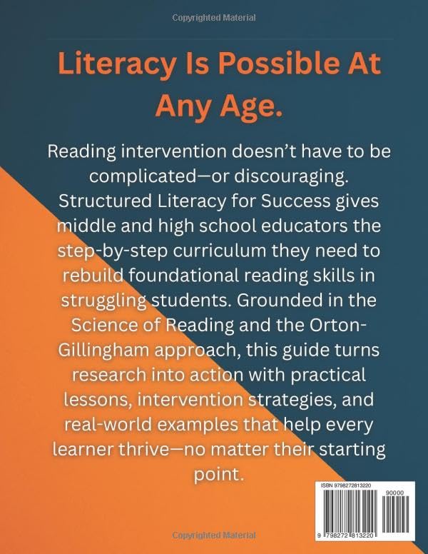 Structured Literacy for Success: The Complete Reading Intervention Guide for Middle and High School Educators That Teach Reading In Grades 6-12 ... For Middle School And High School) - Image 2