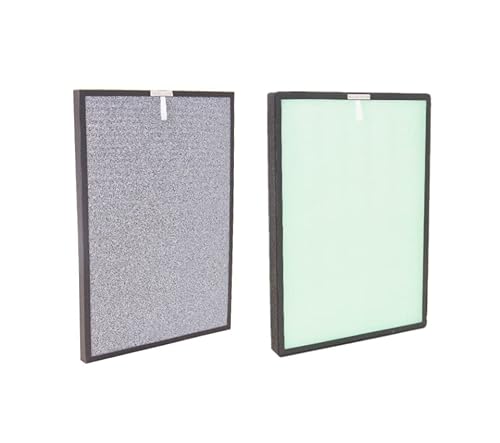 Extract-All Double Dual-stage Replacement Filters for HEPA Air Purifier used with Antibacterial Filter Activated Carbon and Cold Catalyst Filter Remove Odors from Air\
