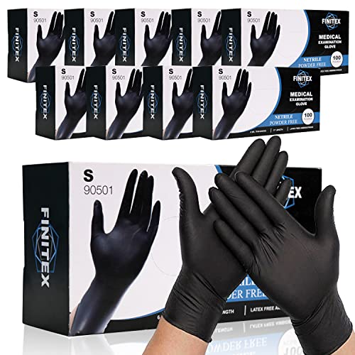 Finitex Black Nitrile Disposable Medical Exam Gloves - Case Of 1000 Pcs 6Mil Glove Powder-Free Latex-Free Gloves (X-Large) #TOP6