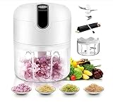 Electric Mini Vegetable Chopper: Food Chopper, Garlic, Ginger, Baby Food, Hot Pepper, Meat, Onion an