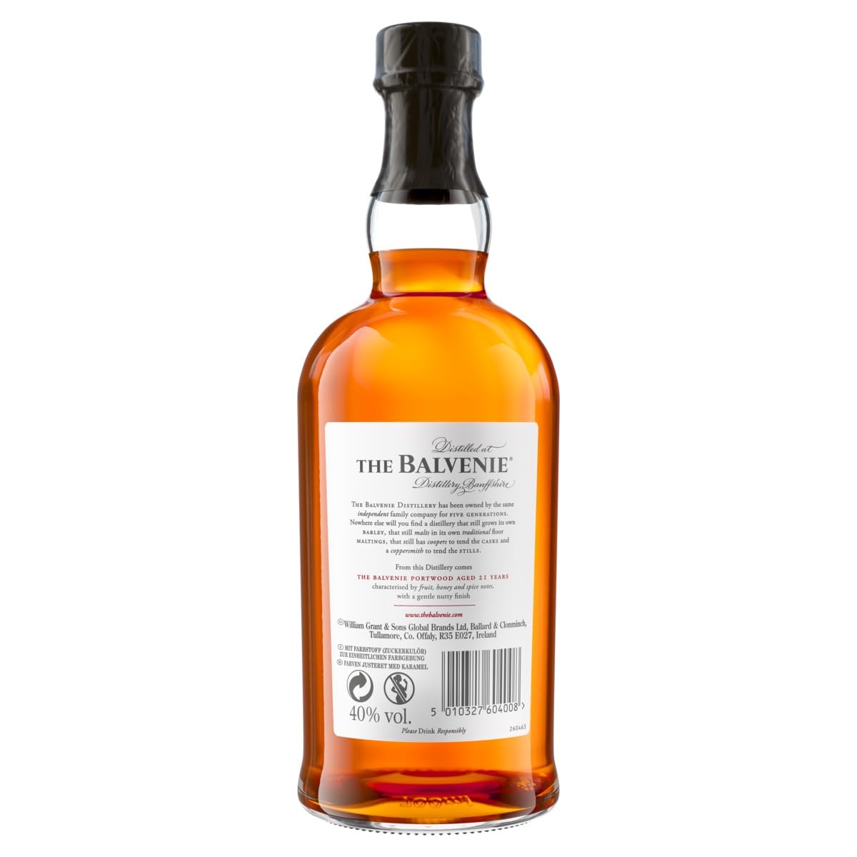 The Balvenie Portwood Single Malt Scotch Whisky 21 Jahre mit Geschenkverpackung, 70cl
