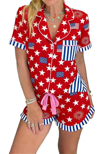 Image of KevaMolly Women Novelty Knotted Candy Cane Christmas Pajama Set