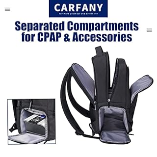 CPAP Backpack 17.32 Inch Lightweight Carrying On Travel Bag for CPAP Machine and Laptop Tablet Women Men Compatible with Resmed Airsense 10 Mini Philips Dreamstation Respironics Resvent Accessories