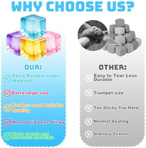 Cube Squishy Stress Relief Toy: Transparent Sensory Fidget Toys for Anxiety Relief, Soft Squeeze Desk Toy for ADHD Autism Focus, Cute Squishies Gifts for Men Women Adults Teens,Party Favor Gift Ideas — view 5