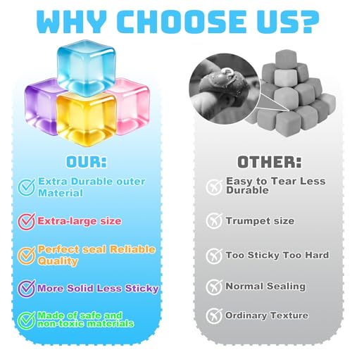 Cube Squishy Stress Relief Toy: Transparent Sensory Fidget Toys for Anxiety Relief, Soft Squeeze Desk Toy for ADHD Autism Focus, Cute Squishies Gifts for Men Women Adults Teens,Party Favor Gift Ideas — view 6