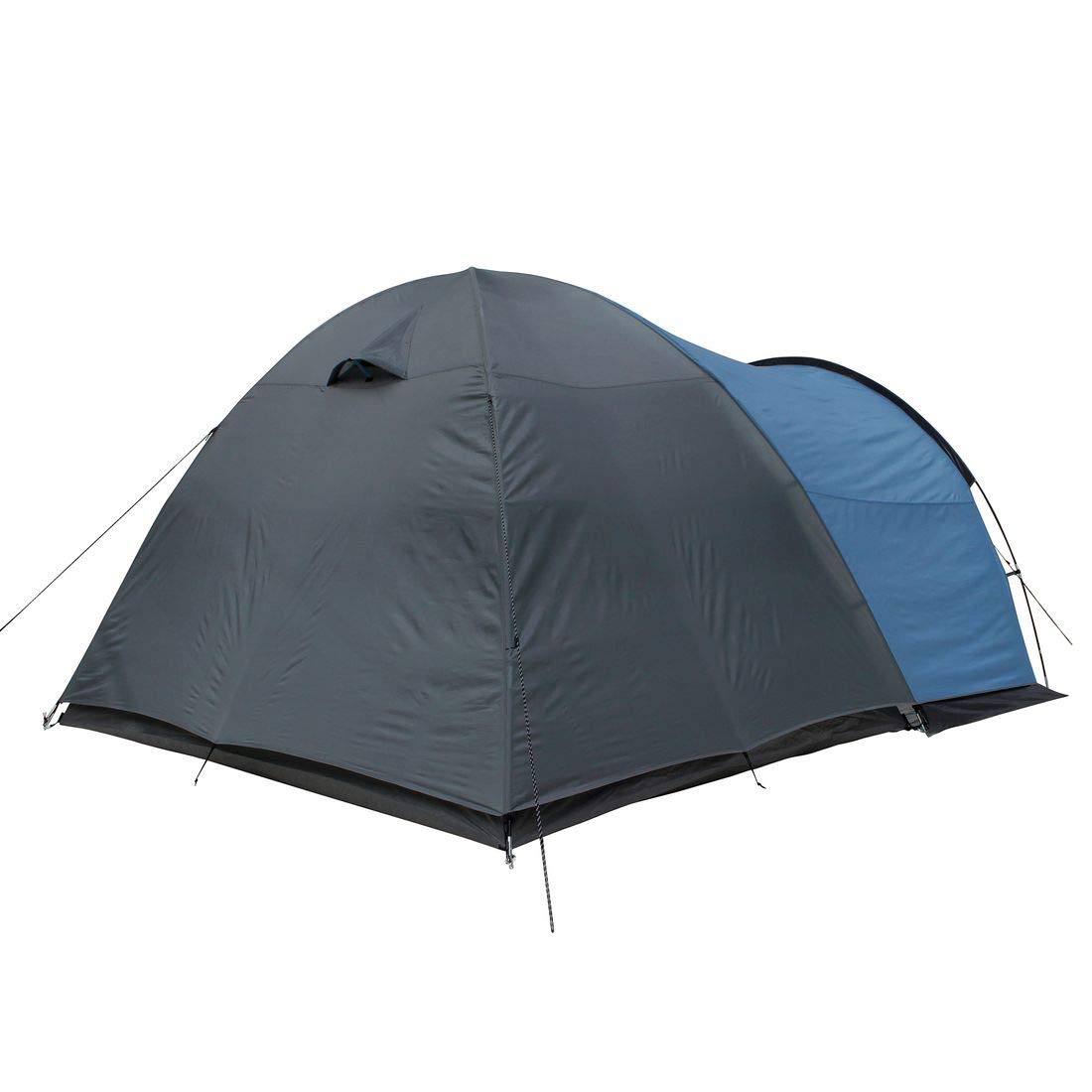 your GEAR Zelt Tivano - Kuppelzelt für 3 oder 5 Personen, Campingzelt mit Wohnraum und Fenstern, UV 50+ Sonnenschutz, dunkle Schlafkabine, Blau Grau, 5 Mann Version mit Stehhöhe und Seiteneingang