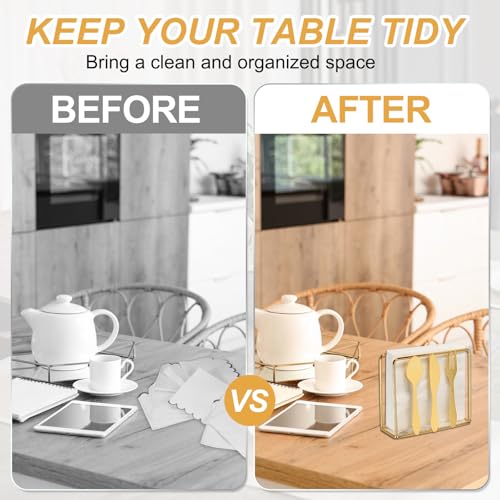Support serviette carré en fer noir lot de 2 uxcell pour table
