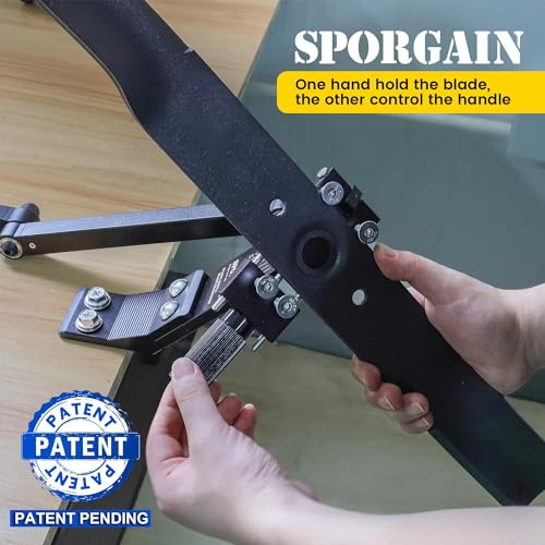 SporGain Lawn Mower Blade Sharpener & Lawn Mower Blade Balancer, 15°-45° Adjustable Mower Blade Sharpener and High Precision Magnetic Mower Blade Balancer for Many Types of Mower Blade, Black