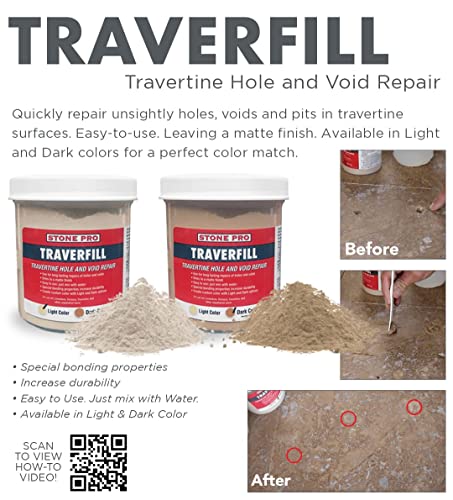 StonePro – Traverfill Light (1 Lb.) (for Repairing Holes in Travertine)