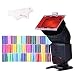 Falcon Eyes CFA-30K Flash Speedlite 30 Colors Color Gel Kit with Barndoor & Reflector & Bag for Canon Nikon YONGNUO GODOX