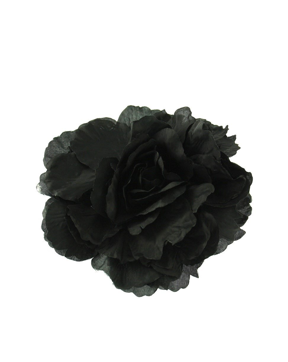 Zac's Alter Ego Very Large Satin-Feel Rose Flower on Concord Clip & Brooch Pin