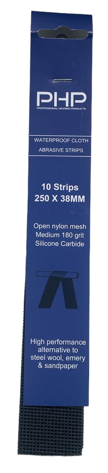 PHP Waterproof Abrasive Plumbers 10 Cloth Strips 180 Grit For Copper