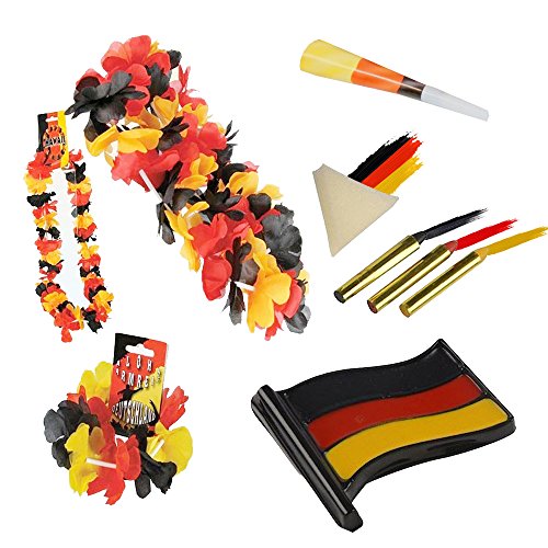 Taffstyle - Taffstyle® Lot de 4 articles pour supporter de la Coupe du monde de football 2014 et des pays de l'Europe - 4 pièces pour femme