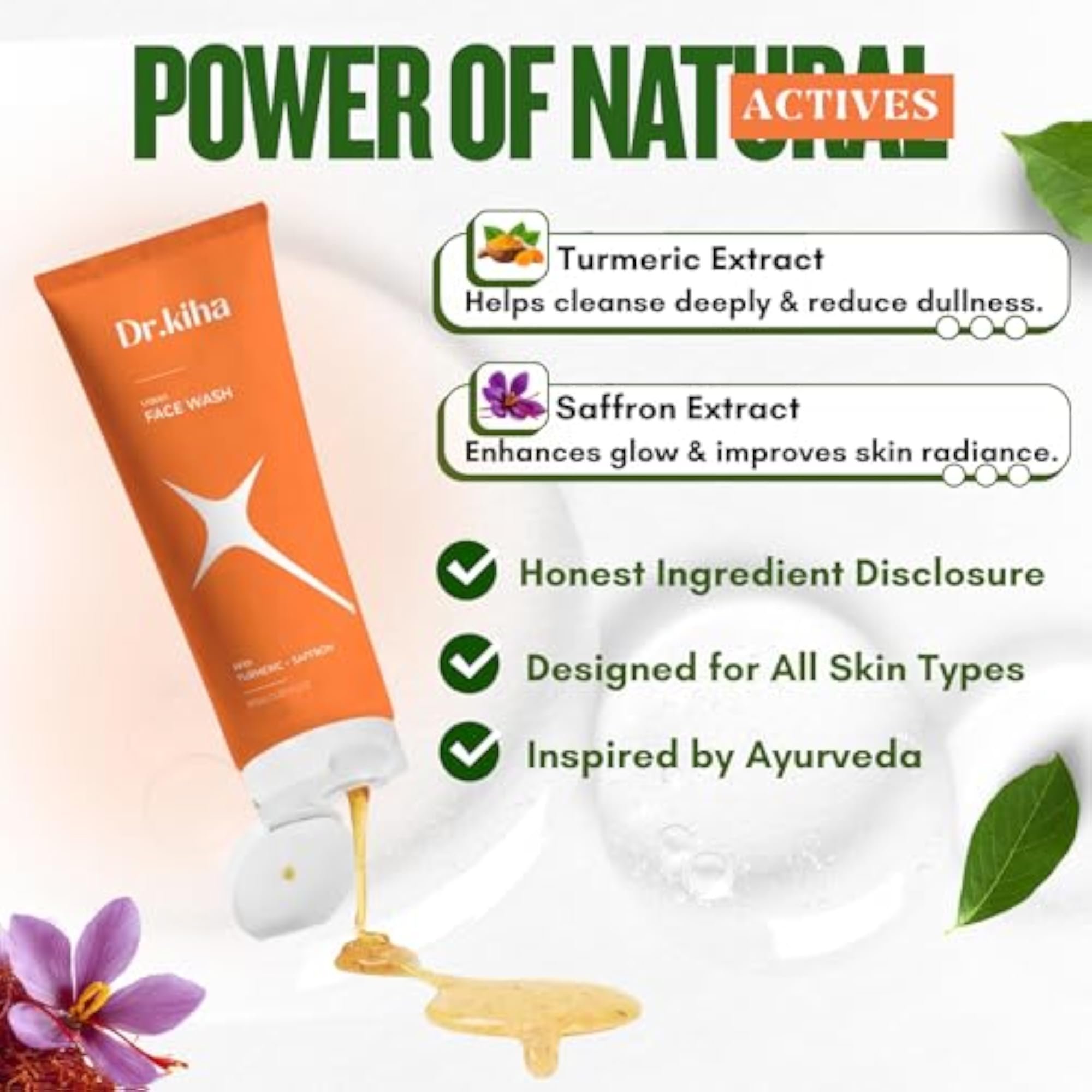 Dr. Kiha Ubtan Face Wash & Brightening Bathing Soap Combo