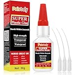 Plastic Glue, Waterproof and Heat-Resistant Strong Glue for Plastic, Superglue for Bonding Glass, Vinyl, Acrylic, PVC, Metal, etc. (30g)