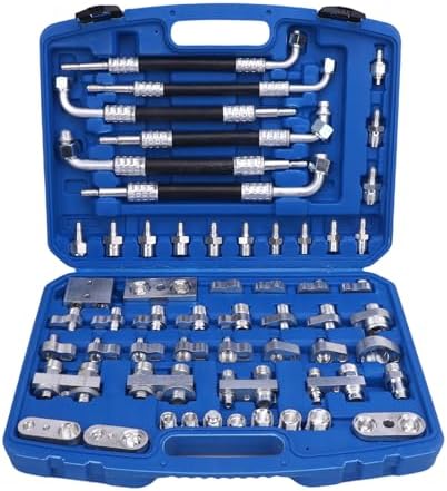 Air Conditioner Leak Detection Tool 56pcs Automotive Air Conditioning Leak Test Kit, Repair Kit for Car Truck Auto AC