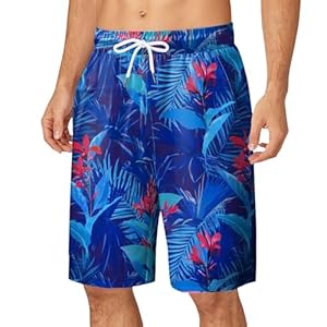 Heren Zomer Landschap Eigenzinnige Digitale Print Trekkoord met Elastische Taille Casual Mode Strand Shorts Mens Board Shorts