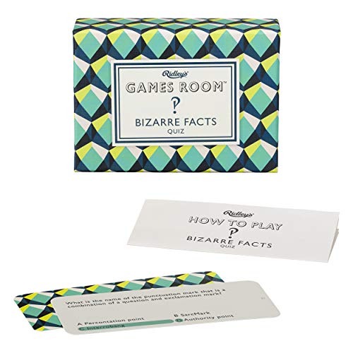 Ridley's Games GAM107 Bizarre Facts Quiz, Bleu sarcelle - version anglaise – vue 2
