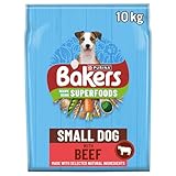 BAKERS Superfoods Small Dog Adult Dry Dog Food Beef 10kg