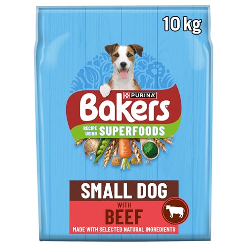 BAKERS Superfoods Small Dog Adult Dry Dog Food Beef 10kg
