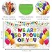 BRAVITA We Are So Proud of You Congratulations Banner - Graduation Banner - 5ft x 3ft (White)